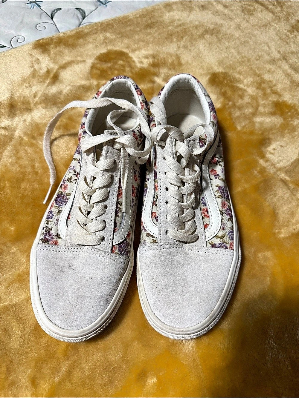 Vans Old Skool Vintage Floral Marshmallow Sneakers White & Multicolor